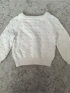 Jamie Kay Cream Pom-Pom Crew Neck Sweater